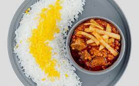 چلو خورشت قیمه سیب زمینی